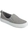 Sperry Crest Top-sider Twin Gore Womens Twill Memory Foam Slip-on Sneakers In Grey