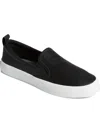 Sperry Crest Twin Gore Womens Perforated Leather Casual And Fashion Sneakers In Black