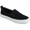Sperry Women's Crest Twin Gore Perforated Slip On Sneakers, Created For Macy's In Black