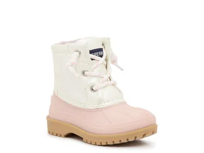 Sperry Duck Boot Kids' In White/pink