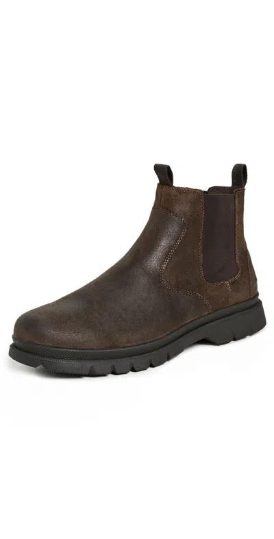 Sperry Fenway Pull On Waxed Boots Dark Brown