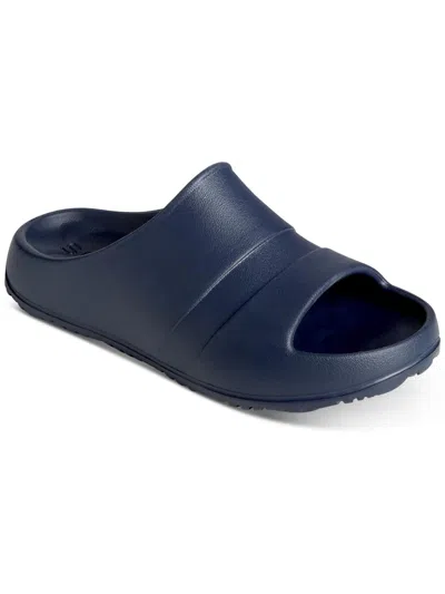 Sperry Float Womens Slip On Pool Slide Sandals In Blue