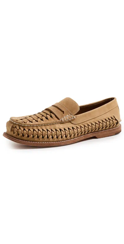 Sperry Gold Cup Woven Penny Loafers Tan In Multi