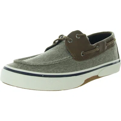 Sperry Halyard 2-eye Mens Lace-up Canvas Boat Shoes In Multi