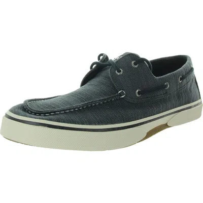 Sperry Halyard 2-eye Mens Lace-up Canvas Boat Shoes In Multi