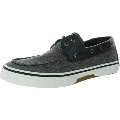 Sperry Halyard 2-eye Mens Lace-up Canvas Boat Shoes In Multi