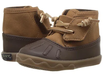 Sperry Kids' Icestorm Crib (infant/toddler) Boys Shoes Tan/brown : 2 Infant M, Synthetic In Multi
