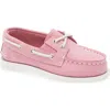 Sperry Kids' Authentic 2-eye Nubuck Boat Shoe In Medium Pink