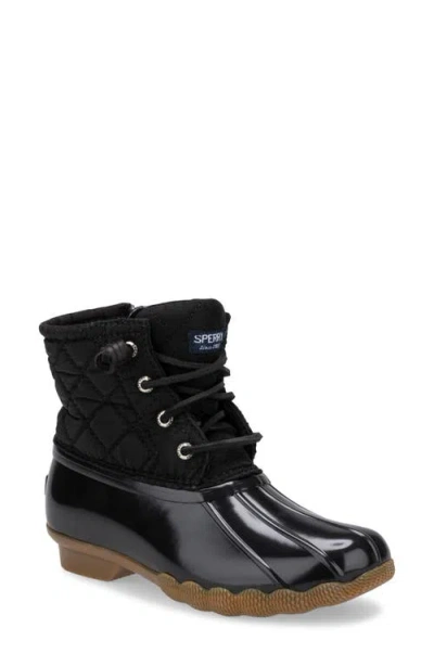 Sperry Kids' Saltwater Duck Boot In Black/black