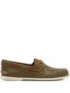 Sperry Leather Boat Shoes In Green