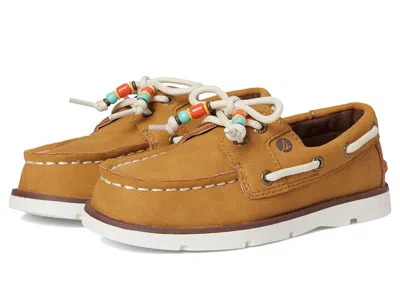 Sperry Leeward Ii (little Kid/big Kid) Boy's Shoes Sahara 3 : 6 Big Kid M, Leather In Sand