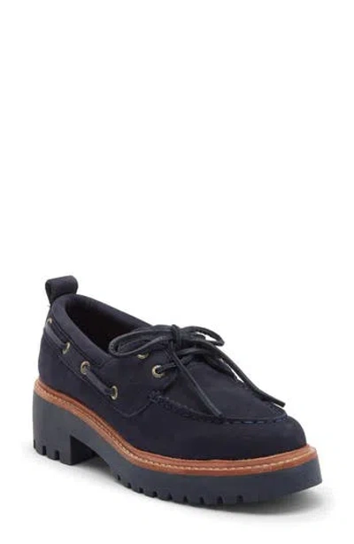 Sperry Lug Sole Boat Shoe In Blue