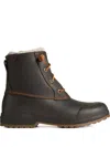 Sperry Maritime Repel Lace-up Rubber Boots In Brown
