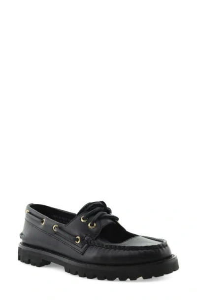 Sperry Mary Jane Low Lug Boat Shoe In Black
