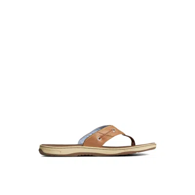 Sperry Men's Baitfish Flip Flops Flop Thong Sandals In Animal Print