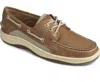 Sperry Men's Billfish 3-eye Wide Leather Shoe In Dark Tan In Multi