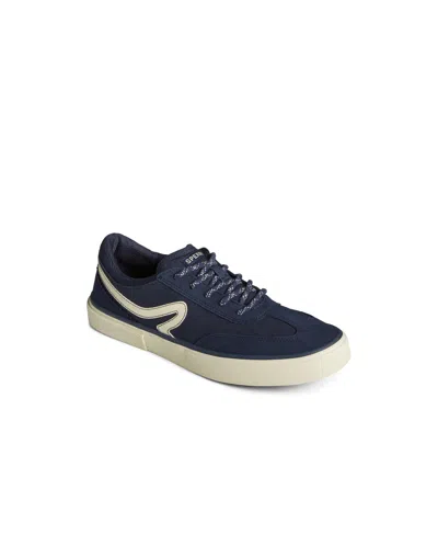 Sperry Men's Crossjack Court Textile Sneaker In Canvas Navy