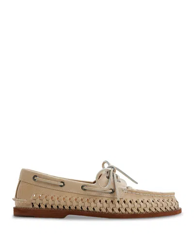 Sperry Gold Cup Authentic Original Woven Boat Shoe In Nude