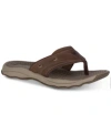 Sperry Baitfish Mens Nubuck Rt Thong Sandals In Brown
