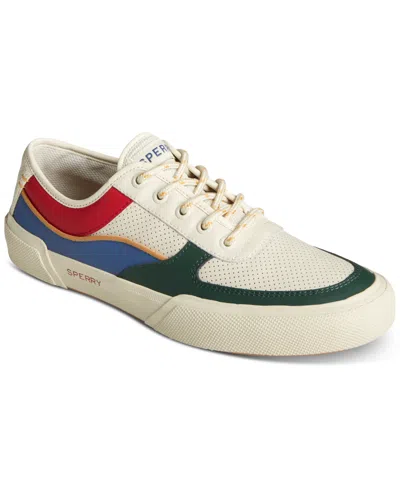 Sperry Men's Seacycled Soletide Colorblocked Lace-up Sneakers In Cream
