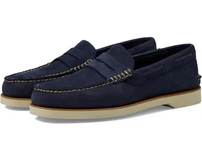 Sperry Men's  Authentic Original Sts25175 Navy Double Sole Penny Loafer Ver1349 In White