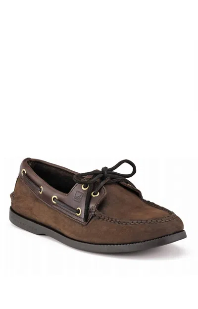 Sperry Men's Top Sider Boat Shoe - Medium In Brown Buck