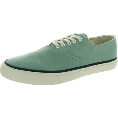Sperry Mens Lace-up Canvas Boat Shoes In Blue