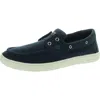 SPERRY MENS LACELESS CANVAS BOAT SHOES