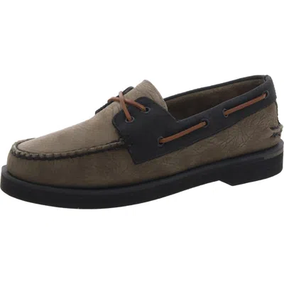 Sperry Mens Laceless Leather Loafers In Multi