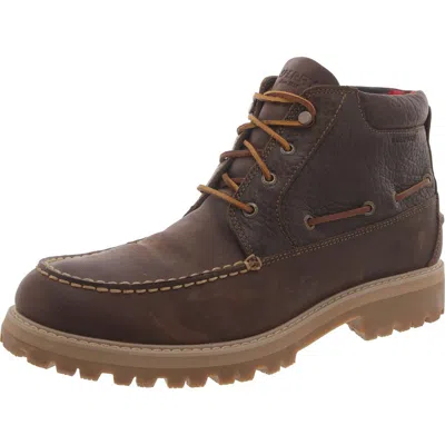 Sperry Mens Leather Ankle Chukka Boots In Brown