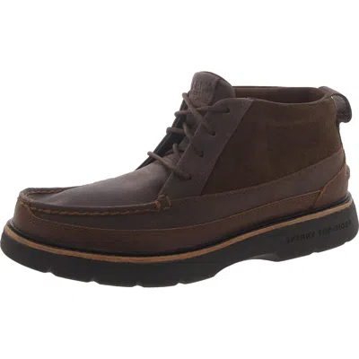 Sperry Mens Leather Outdoor Chukka Boots In Brown