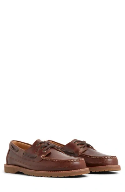 Sperry Mini Lug 3-eye Topsider Boat Shoe In Brown