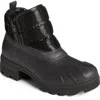 Sperry Noir Womens Solid Leather Winter & Snow Boots In Black