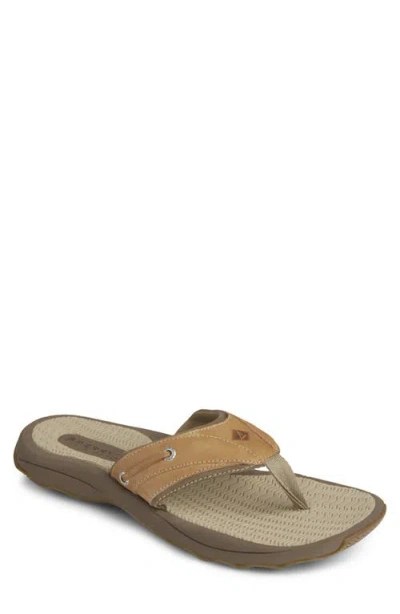 Sperry Outer Banks Flip Flop In Tan