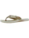 SPERRY PARROTFISH WOMENS LEATHER BRAIDED THONG SANDALS