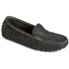 Sperry Port Driver Womens Studded Leather Moccasins In Black