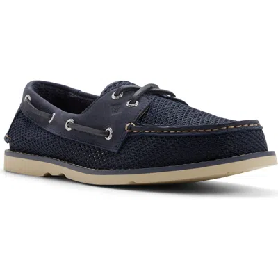 Sperry Authentic Original 2 Eye Ripple Resort Boat Shoes Navy In Multi