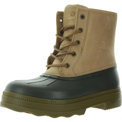 Sperry Saltwater 2.0 Womens Zipper Leather Winter & Snow Boots In Multi