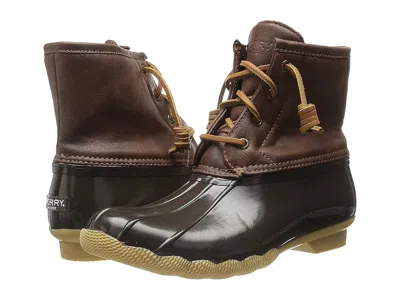 Sperry Saltwater Boot (little Kid/big Kid) Kids Shoes Brown/brown : 5 Big Kid M, Leather