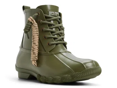 Sperry Saltwater Duck Boot In Green