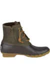Sperry Saltwater "grey" Boots In Green