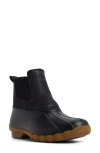 Sperry Saltwater Waterproof Duck Chelsea Boot In Black