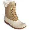 Sperry Saltwater Womens Leather Duck Rain Boots In Gray
