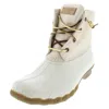 Sperry Saltwater Womens Metallic Canvas Pac Boots In White