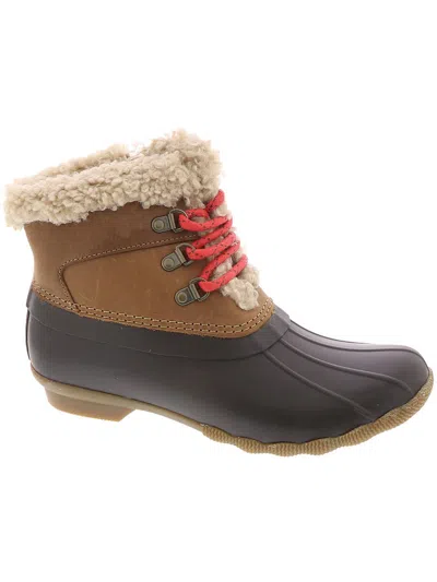 Sperry Saltwater Womens Waterproof Winter Boots In Brown