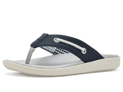 Sperry Seafish Flip Flop Sandals (little Kid/big Kid) Boy's Shoes Midnight Blue : 2 Little Kid M, Synthetic