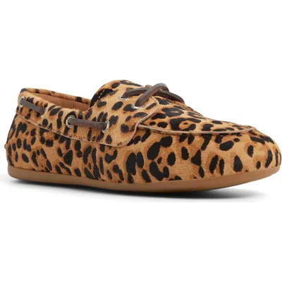 Sperry Slim Boat Shoe In Animal Print