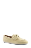 Sperry Slim Boat Shoe In Light Yellow Leather Nubuck