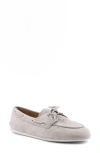 Sperry Slim Boat Shoe In Pumice Leather Suede