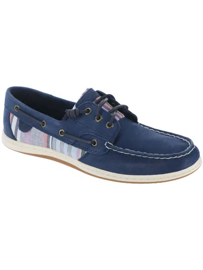 Sperry Songfish Womens Leather Slip-on Sneakers In Blue